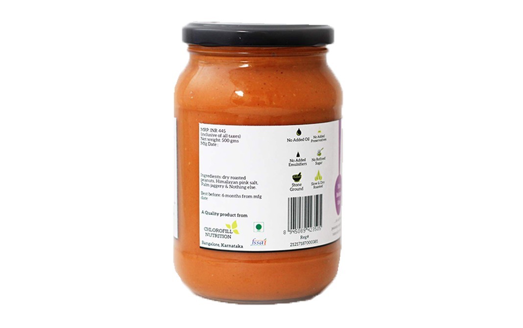 All Over Nuts Jaggery Peanut Butter Crunchy   Glass Jar  500 grams
